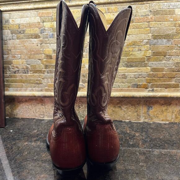Vintage Panhandle Slim Leather Western Lizard Cowboy Boots Sz 6.5 - Picture 8 of 10